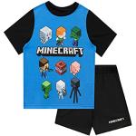 Schwarze Minecraft Kinderschlafanzüge & Kinderpyjamas für Jungen 