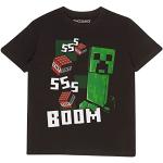 Schwarze Minecraft Kinder T-Shirts für Jungen Größe 116 