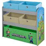 Reduzierte Blaue Minecraft Bücherregale lackiert aus Holz 