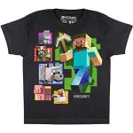 Reduzierte Schwarze Minecraft Kinder T-Shirts für Jungen Größe 164 