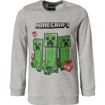 Graue Minecraft Kindersweatshirts aus Baumwolle für Jungen Größe 134 