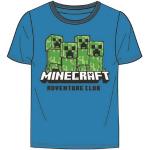 Blaue Casual Kurzärmelige Minecraft Rundhals-Ausschnitt Kinder T-Shirts aus Jersey trocknergeeignet für Jungen 