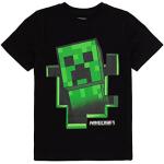 Reduzierte Schwarze Elegante Kurzärmelige Minecraft Kinder T-Shirts aus Baumwolle für Jungen für den für den Sommer 