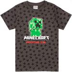 Reduzierte Graue Kurzärmelige Minecraft Printed Shirts für Kinder & Druck-Shirts für Kinder aus Baumwolle für Jungen 