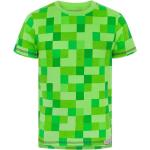 Grüne Kurzärmelige Minecraft Kinder T-Shirts aus Baumwolle für Jungen Größe 104 