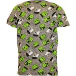Grüne Kurzärmelige Minecraft Kinder T-Shirts aus Baumwolle für Jungen Größe 116 