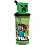 Reduzierte Grüne p:os Minecraft Becher & Trinkbecher 360 ml mit Strohhalm 