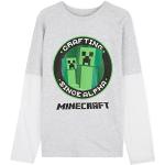 Reduzierte Graue Langärmelige Minecraft Longsleeves für Kinder & Kinderlangarmshirts aus Baumwolle für Jungen 