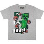 Graue Minecraft Kinder T-Shirts für Jungen Größe 140 
