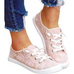 Rosa Minetom Low Sneaker mit Schnürsenkel in Normalweite aus Textil atmungsaktiv für Damen Größe 43 für den für den Herbst 