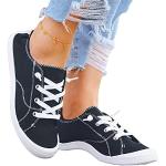 Schwarze Minetom Low Sneaker mit Schnürsenkel in Normalweite aus Textil atmungsaktiv für Damen Größe 36 für den für den Sommer 