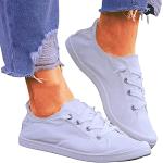 Weiße Minetom Low Sneaker mit Schnürsenkel in Normalweite aus Textil atmungsaktiv für Damen Größe 43 für den für den Herbst 