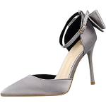 Silberne Minetom High Heels & Stiletto-Pumps mit Nieten für Damen 