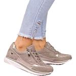 Aprikose Minetom Low Sneaker mit Reißverschluss in Normalweite aus PU leicht für Damen Größe 40 