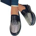 Schwarze Minetom Pailletten-Sneaker mit Pailletten ohne Verschluss in Normalweite aus Canvas leicht für Damen Größe 43 