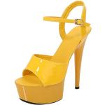 Gelbe Business Minetom Pfennigabsatz High Heels & Stiletto-Pumps in Normalweite für Damen Größe 42 zur Hochzeit 