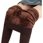 Braune Minetom Thermo-Leggings aus Fleece für Damen Größe XL für den für den Winter 