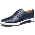 Blaue Business Minetom Hochzeitsschuhe & Oxford Schuhe mit Schnürsenkel aus Leder atmungsaktiv für Herren Größe 44 für den für den Sommer 