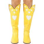 Gelbe Minetom Damencowboystiefel & Damenwesternstiefel mit Reißverschluss in Normalweite aus Gummi leicht Größe 40 für den für den Winter 