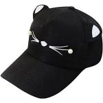 Schwarze Metallica Snapback-Caps aus Leder für Damen Einheitsgröße für den für den Sommer 