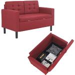Rote Zweisitzer-Sofas aus Stoff mit Stauraum Breite 100-150cm, Höhe 100-150cm, Tiefe 50-100cm 2 Personen 