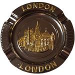 Goldene Runde Taschenaschenbecher & Reiseaschenbecher mit London-Motiv aus Metall 