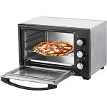 STEInBORG Mini Backofen 25 Liter | Pizza-Ofen | 3in1 Backofen | Minibackofen | Miniofen | Krümelblech | Ober-/Unterhitze | Konvektion | 60 min.Timer | 1.600 Watt (25 Liter Edelstahl)