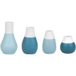 Reduzierte Blaue Räder Wohnzubehör Vasen & Blumenvasen aus Keramik 4-teilig 