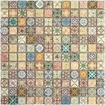 Bunte Jugendstil Casa Collection Mosaik Wandfliesen aus Stein 