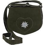 Olivgrüne Harrys Collection Mini Handtaschen aus Veloursleder für Damen mini zum Oktoberfest 