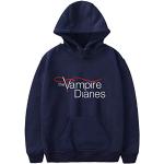 MINIDORA The Vampire Diaries Herren Hoodie Unisex Hoodie Sweatshirt für Fans(XL,Marine)