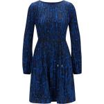 Reduzierte Blaue HUGO BOSS HUGO Mini Plisseekleider aus Kunstfaser für Damen Größe L 