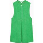 Grüne Ärmellose COS Mini Nachhaltige Minikleider & kurze Kleider mit Reißverschluss aus Polyamid für Damen Größe L 