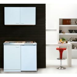 Miniküche m. Geräten B: ca. 100cm Weiß