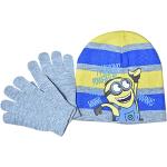 Ich – Einfach Unverbesserlich Minions Mütze Schal Handschuh Sets für Kinder maschinenwaschbar für Jungen für den für den Winter 