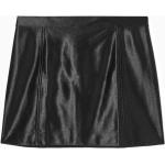 Schwarze Gesteppte COS Mini Slip Skirts & Satinröcke aus Satin für Damen Größe S für den für den Herbst 