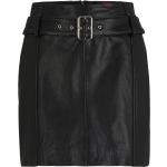 Schwarze HUGO BOSS HUGO Mini Lederröcke aus Lammleder für Damen Größe XS 