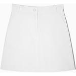 Weiße COS Mini Miniröcke mit Reißverschluss aus Seersucker für Damen Größe L 