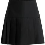 Schwarze HUGO BOSS HUGO Mini Faltenröcke aus Wolle für Damen Größe XS 