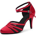 Rote Salsa Schuhe aus Veloursleder leicht für Damen Größe 42 