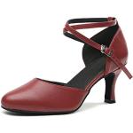 Burgundfarbene Salsa Schuhe aus Veloursleder leicht für Damen Größe 42 