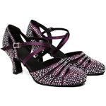 Violette Salsa Schuhe mit Riemchen in Normalweite aus Veloursleder rutschfest für Damen Größe 39 