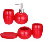 Rote Moderne Badaccessoires Sets aus Keramik 