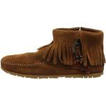 Minnetonka Concho/Feather Side Zip Boot 522 Damen Fashion Halbstiefel & Stiefeletten, Braun (Brown 2), 36