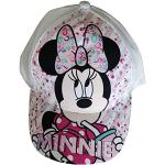 Weiße Motiv Minnie Mouse Entenhausen Minnie Maus Kindersonnenhüte & Kindersommerhüte mit Maus-Motiv mit Klettverschluss 54 für Mädchen 