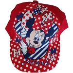 Rote Gepunktete Minnie Mouse Entenhausen Minnie Maus Basecaps für Kinder & Baseball-Caps für Kinder mit Maus-Motiv mit Klettverschluss aus Baumwolle für Mädchen 