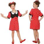 Rote Entenhausen Minnie Maus Mauskostüme aus Polyester für Kinder Größe 164 