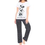 Bunte Gepunktete Minnie Mouse Entenhausen Minnie Maus Pyjamas lang ohne Verschluss für Damen Größe L 