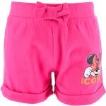 Reduzierte Pinke Unifarbene Minnie Mouse Entenhausen Minnie Maus Kindershorts  aus Baumwolle für Mädchen Größe 128 