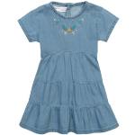 Blaue Bestickte Minoti Kinderkleider mit Ärmeln aus Baumwolle maschinenwaschbar für Mädchen Größe 86 für den für den Sommer 